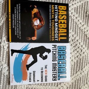 Baseball Training Book Set with Black and Orange Covers